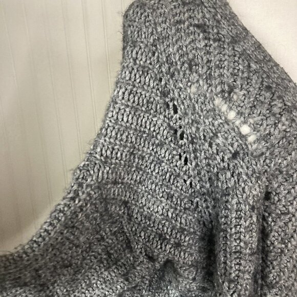 Elsamanda Open Front Chunky Alpaca Wool Blend Oversized Sweater Made In Italy-L - Picture 7 of 16